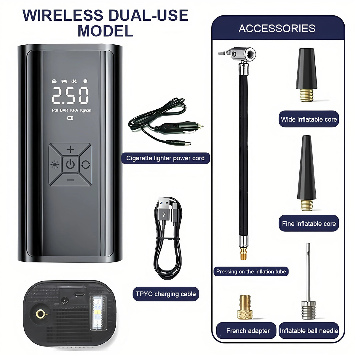 Portable 150 PSI Cordless Tire Inflator